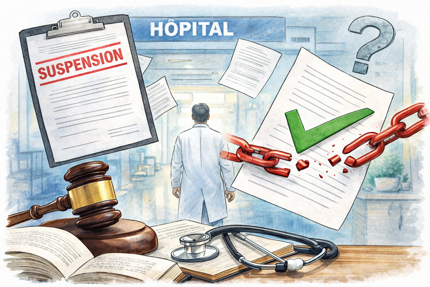 Suspension d’un praticien hospitalier : le directeur d’hôpital ne peut agir qu’en cas de circonstances exceptionnelles